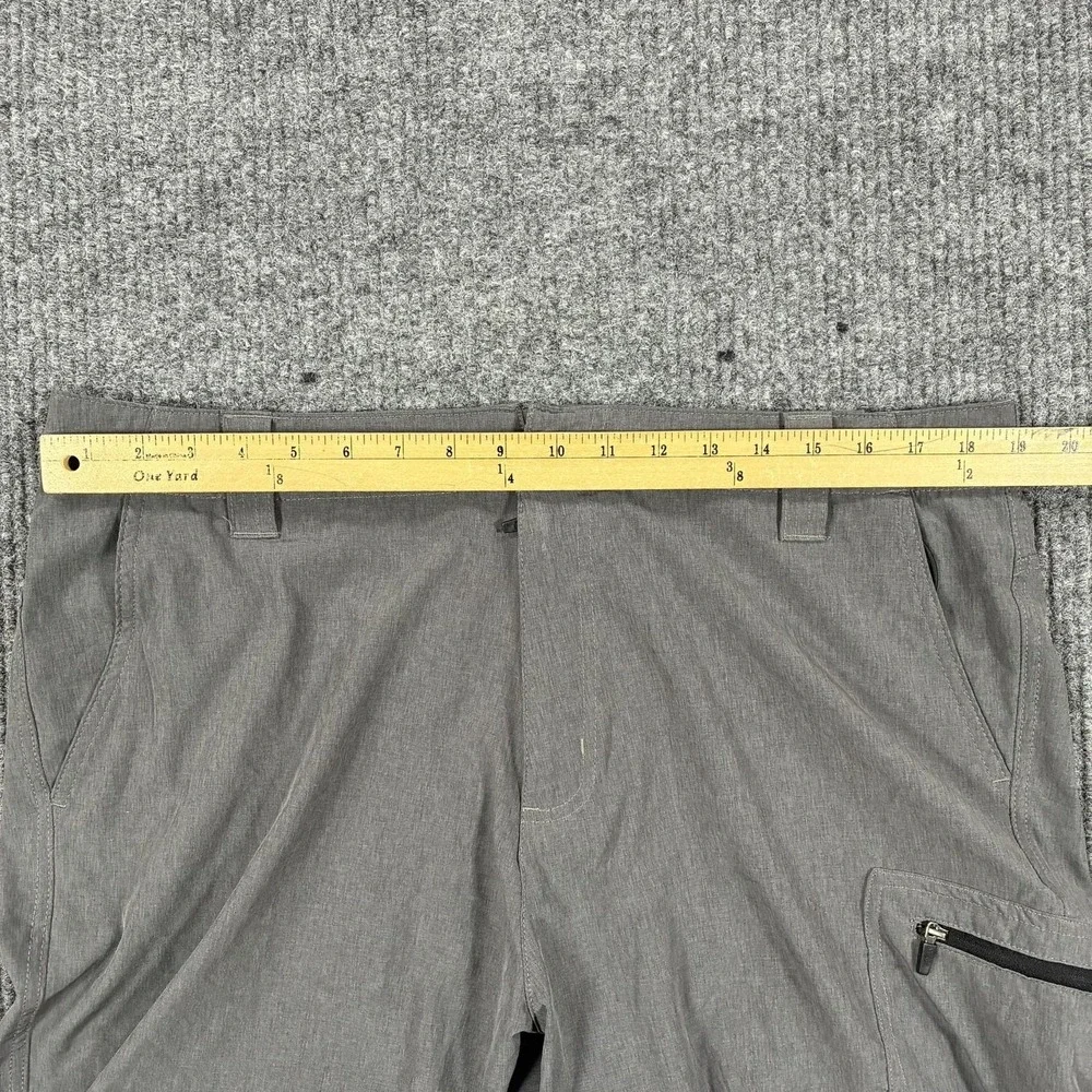 Body Glove Cargo Shorts Mens Size 36 Gray Stretch Lightweight Zip Pocket Summer